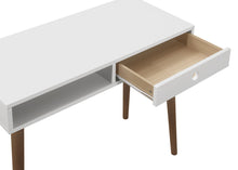 Load image into Gallery viewer, Bradenton 1-drawer Writing Desk White and Walnut
