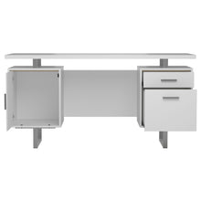 Load image into Gallery viewer, Lawtey Floating Top Office Desk White Gloss
