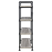 Load image into Gallery viewer, Delray 4-tier Open Shelving Bookcase Grey Driftwood and Black
