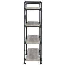 Load image into Gallery viewer, Delray 4-tier Open Shelving Bookcase Grey Driftwood and Black
