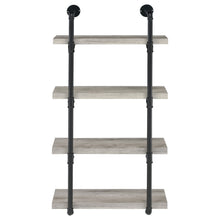 Load image into Gallery viewer, Elmcrest 24-inch Wall Shelf Black and Grey Driftwood
