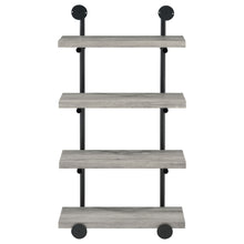Load image into Gallery viewer, Elmcrest 24-inch Wall Shelf Black and Grey Driftwood
