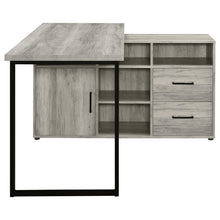 Load image into Gallery viewer, Hertford L-shape Office Desk with Storage Grey Driftwood
