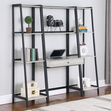 Load image into Gallery viewer, Pinckard 1-drawer Ladder Desk Grey Stone and Black
