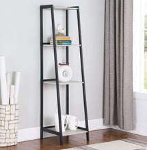 Load image into Gallery viewer, Pinckard 4-shelf Ladder Bookcase Grey Stone and Black
