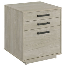 Load image into Gallery viewer, Loomis 3-drawer Square File Cabinet Whitewashed Grey
