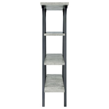 Load image into Gallery viewer, Tatum 4-tier Rectangular Bookcase Cement and Gunmetal
