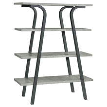Load image into Gallery viewer, Tatum 4-tier Rectangular Bookcase Cement and Gunmetal
