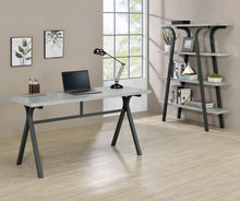 Load image into Gallery viewer, Tatum Rectangular Writing Desk Cement and Gunmetal
