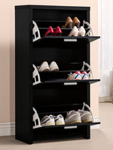 Load image into Gallery viewer, Vivian 3-drawer Shoe Cabinet Black
