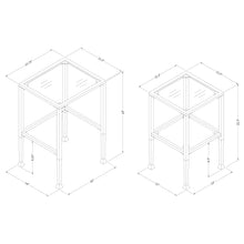 Load image into Gallery viewer, Leilani 2-piece Glass Top Nesting Tables Black
