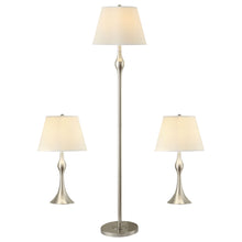 Load image into Gallery viewer, Griffin 3-piece Slender Lamp Set Brushed Nickel
