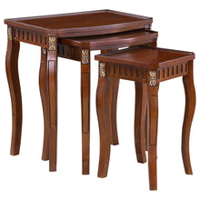 Load image into Gallery viewer, Daphne 3-piece Curved Leg Nesting Tables Warm Brown
