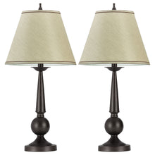 Load image into Gallery viewer, Ochanko Cone shade Table Lamps Bronze and Beige (Set of 2)
