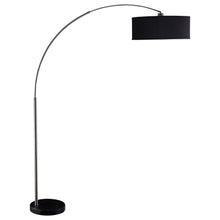 Load image into Gallery viewer, Kawke Drum Shade Floor Lamp Black and Chrome
