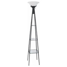 Load image into Gallery viewer, Gianni Versatile Shelf Tower Floor Lamp Charcoal Black
