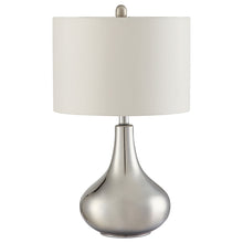 Load image into Gallery viewer, Junko Drum Shade Table Lamp Chrome and White
