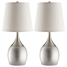 Load image into Gallery viewer, Tenya Empire Shade Table Lamps Silver and Chrome (Set of 2)
