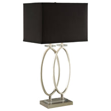 Load image into Gallery viewer, Izuku Rectangular Shade Table Lamp Black and Brushed Nickel
