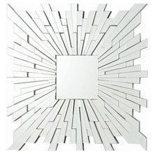 Load image into Gallery viewer, Brantley Square Sunburst Wall Mirror Silver
