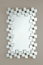 Load image into Gallery viewer, Pamela Frameless Wall Mirror with Staggered Tiles Silver
