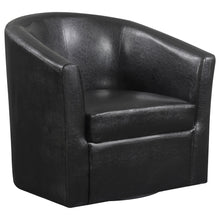 Load image into Gallery viewer, Turner Upholstery Sloped Arm Accent Swivel Chair Dark Brown

