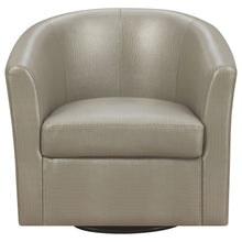 Load image into Gallery viewer, Turner Upholstery Sloped Arm Accent Swivel Chair Champagne
