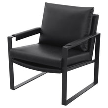Load image into Gallery viewer, Rosalind Upholstered Track Arms Accent Chair Black and Gummetal
