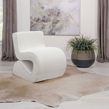 Load image into Gallery viewer, Ronea Boucle Upholstered Armless Curved Accent Chair Cream
