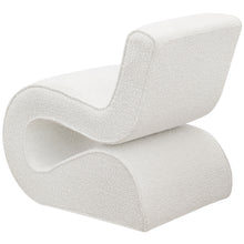 Load image into Gallery viewer, Ronea Boucle Upholstered Armless Curved Accent Chair Cream

