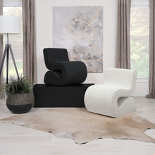 Load image into Gallery viewer, Ronea Boucle Upholstered Armless Curved Accent Chair Charcoal
