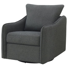 Load image into Gallery viewer, Madia Boucle Upholstered Swivel Glider Chair Charcoal Grey
