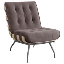 Load image into Gallery viewer, Aloma Armless Tufted Accent Chair Dark Brown
