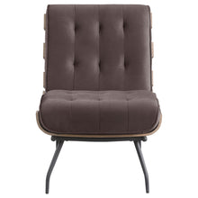 Load image into Gallery viewer, Aloma Armless Tufted Accent Chair Dark Brown
