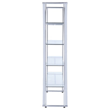 Load image into Gallery viewer, Larson 4-tier Bookcase Chrome and Clear
