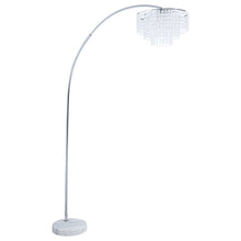 Load image into Gallery viewer, Shirley Marble Base Floor Lamp Chrome and Crystal
