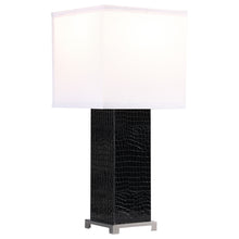 Load image into Gallery viewer, Bridle Square Shade Bedside Table Lamp Black
