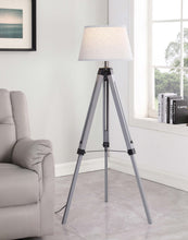Load image into Gallery viewer, Dayton Adjustable Empire Shade Tripod Floor Lamp Grey

