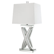 Load image into Gallery viewer, Dominick Table Lamp with Rectange Shade White and Mirror
