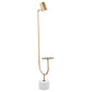 Jodie 55-inch Adjustable Floor Lamp Side Table Antique Brass