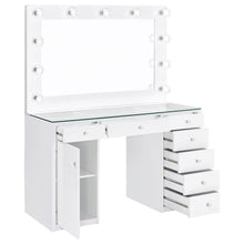 Load image into Gallery viewer, Acena 7-drawer Vanity Set with Lighting White High Gloss
