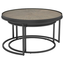 Load image into Gallery viewer, Rodrigo 2-piece Round Nesting Tables Weathered Elm
