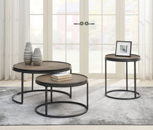 Load image into Gallery viewer, Rodrigo 2-piece Round Nesting Tables Weathered Elm
