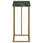 Vicente Marble Top C-Shaped Sofa Side Table Green