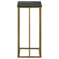 Vicente Marble Top C-Shaped Sofa Side Table Green
