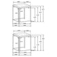 Bolden 2-Piece Wood and Marble Top Nesting Table Set Gold