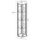 Zahavah 4-shelf Hexagonal Clear Glass Curio Cabinet White