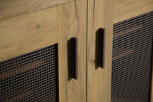 Load image into Gallery viewer, Bristol Metal Mesh Door Accent Cabinet Golden Oak
