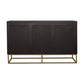 Zara 2-door 57-inch Wood Accent Storage Cabinet Black Walnut