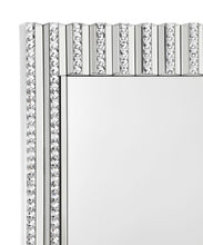 Load image into Gallery viewer, Aideen Rectangular Wall Mirror with Vertical Stripes of Faux Crystals
